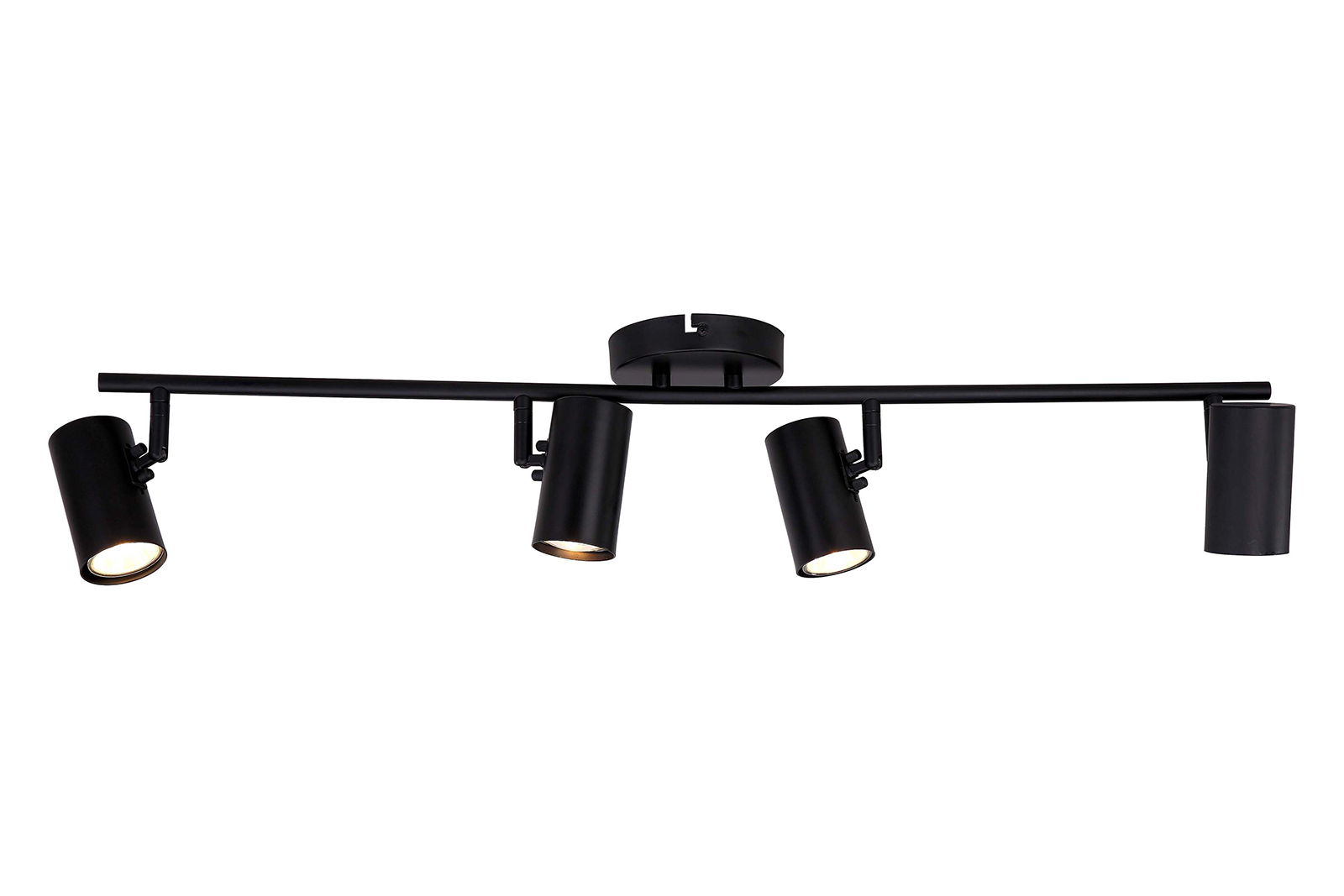 Tube taklampe Sort med 4 lys