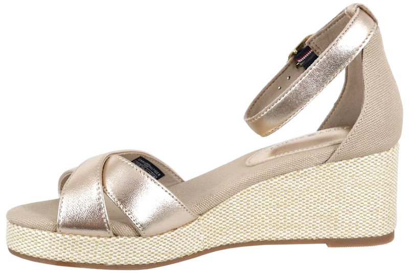 TOMMY HILFIGER - FLAG METALLIC MID WEDGE ESPAD SANDAL