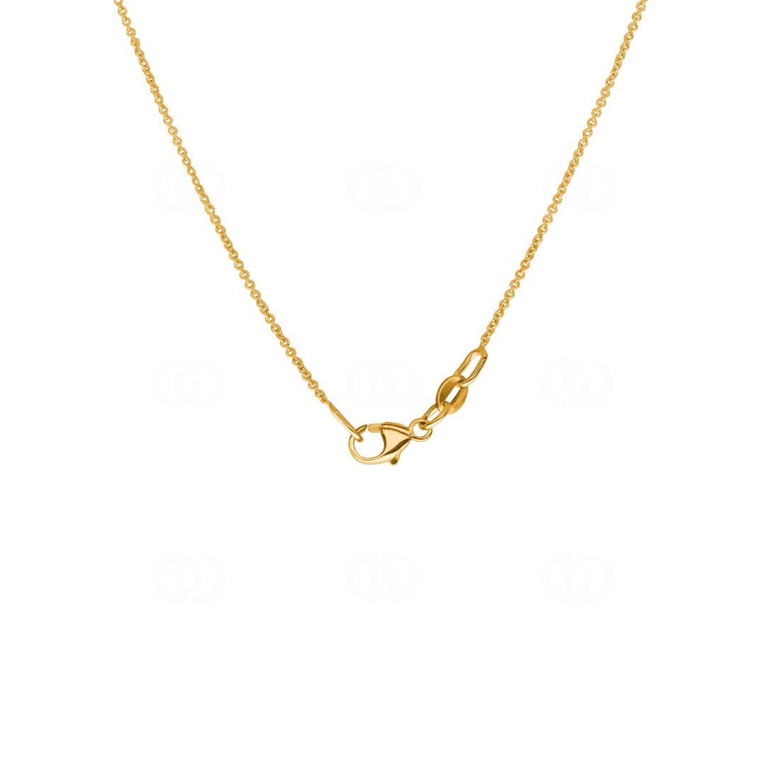 Collier 750/18 K Gelbgold Kreuz mit Saphiren & Diamanten 0.23 ct H/si