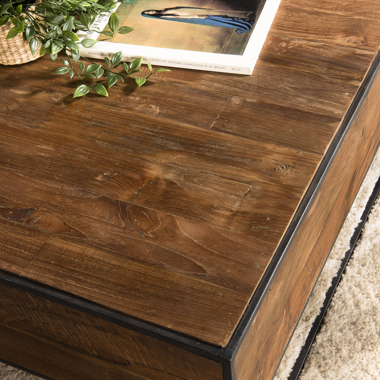Macabane Table basse Sixtine teck - 100x100x36 cm