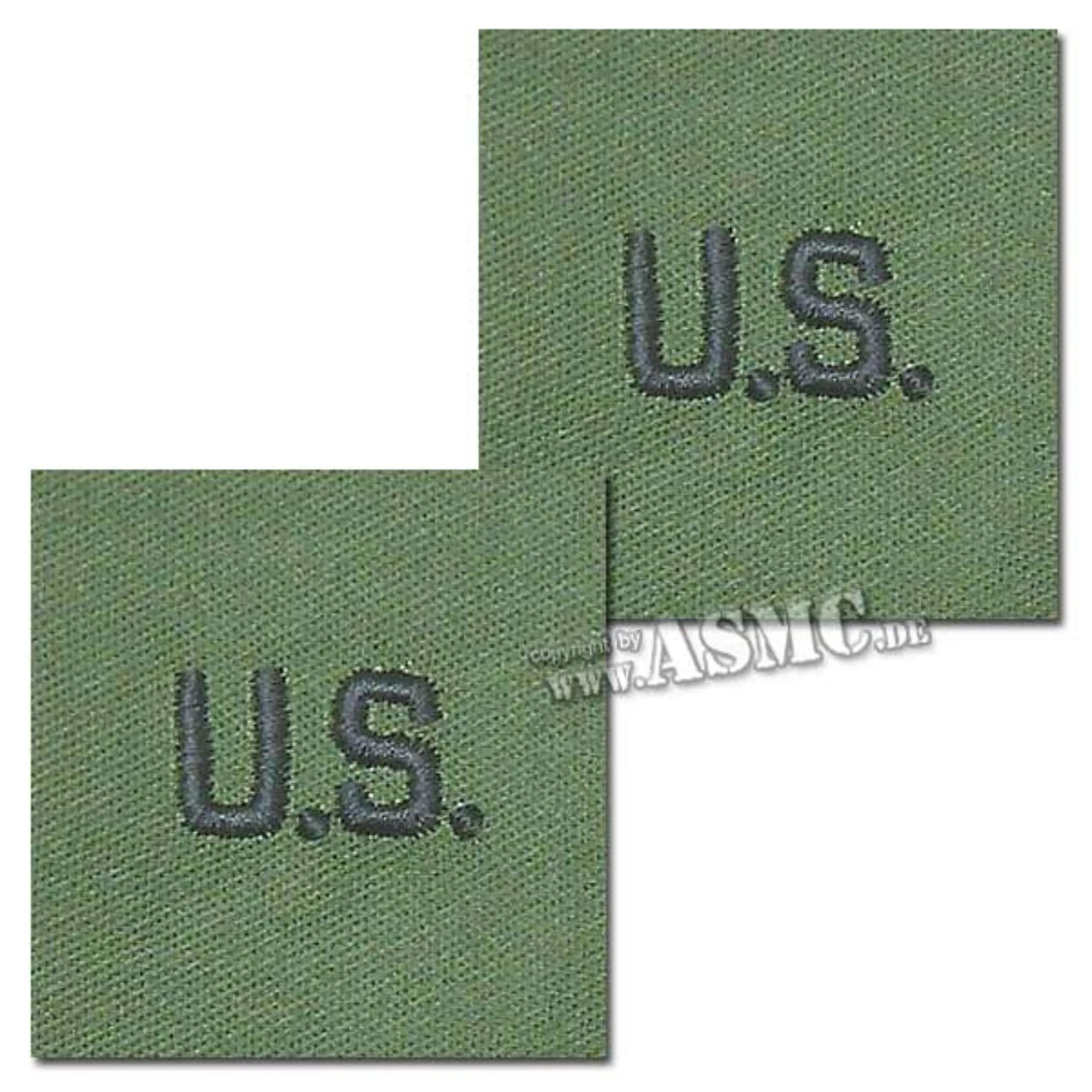 Unbekannt -  Abzeichen US Letters oliv Textil