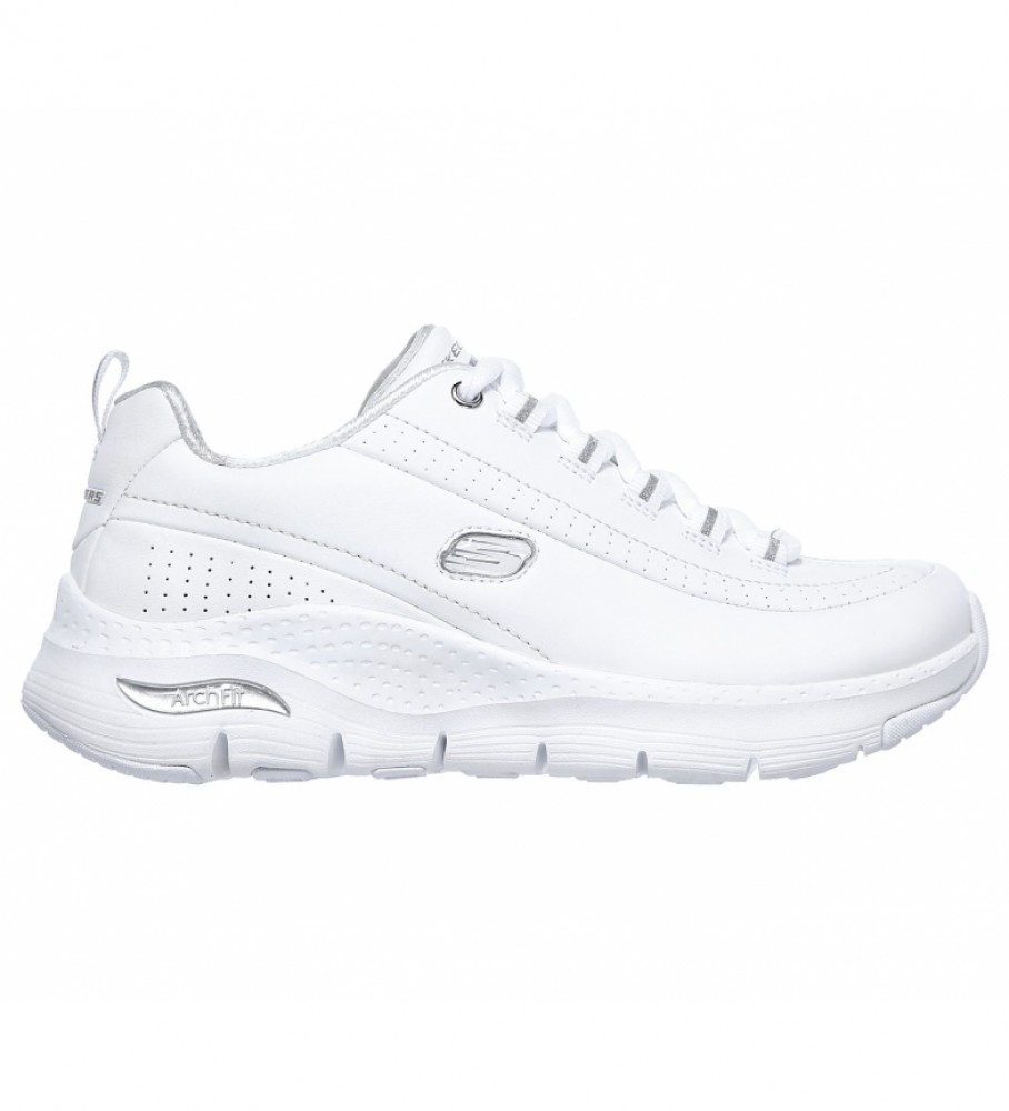 Tênis Skechers Arch Fit Citi Drive de couro, branco