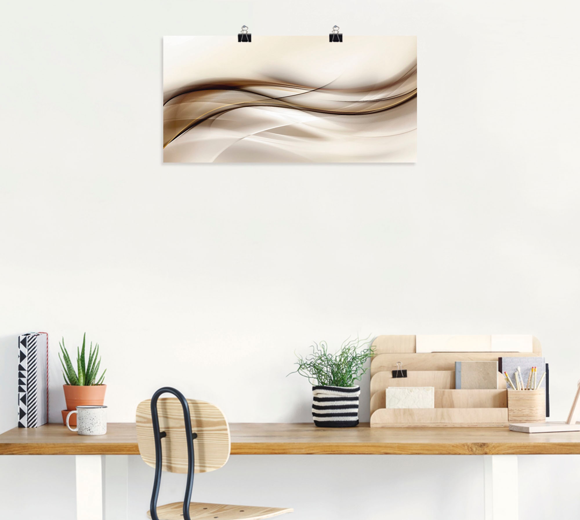 Artland Wandbild »Braune abstrakte Welle« Muster 1 Stk. tlg. als Alubild, Outdoorbild, Leinwandbild, Poster, Wandaufkleber