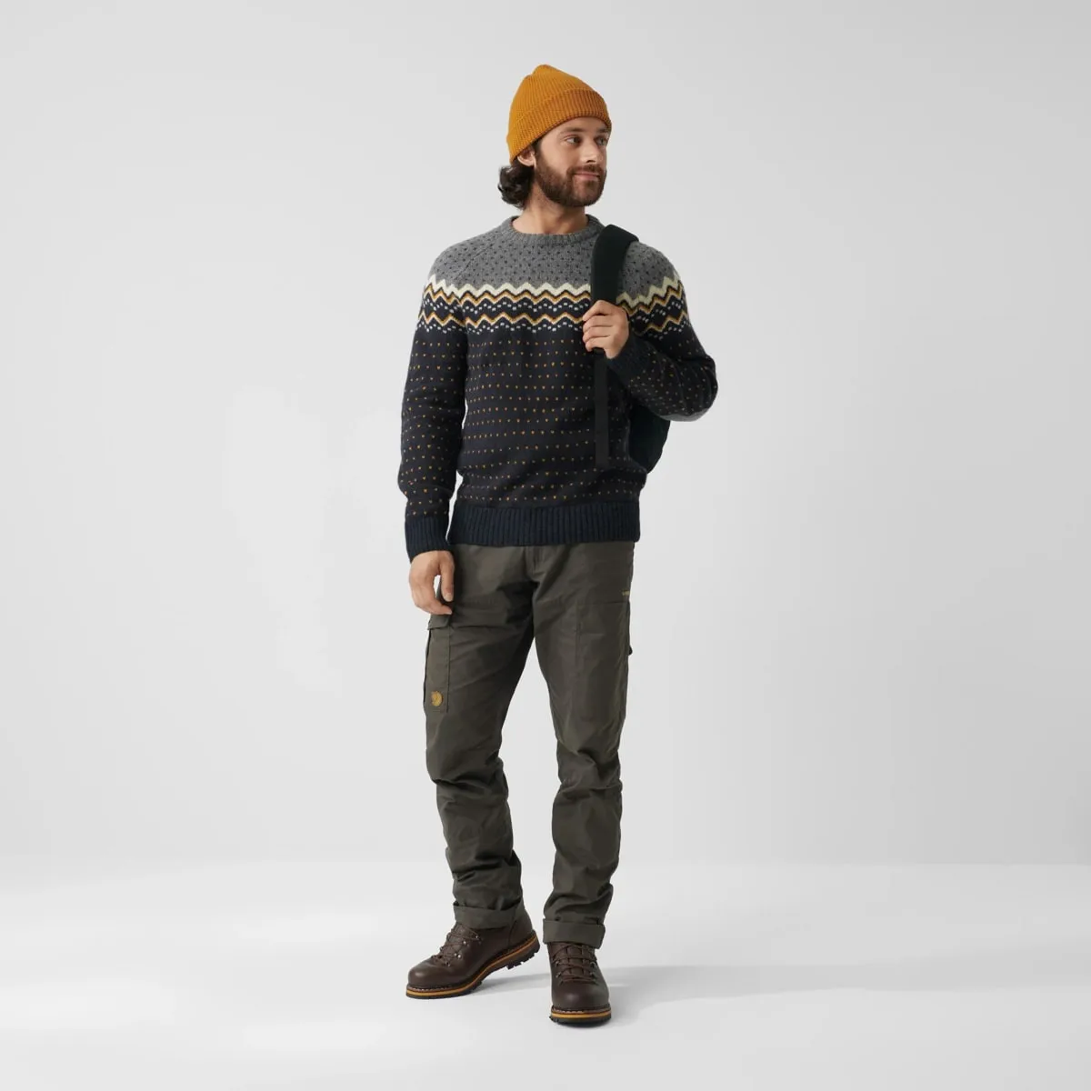 Fjällräven Men's Övik Knit Sweater Dark Navy
