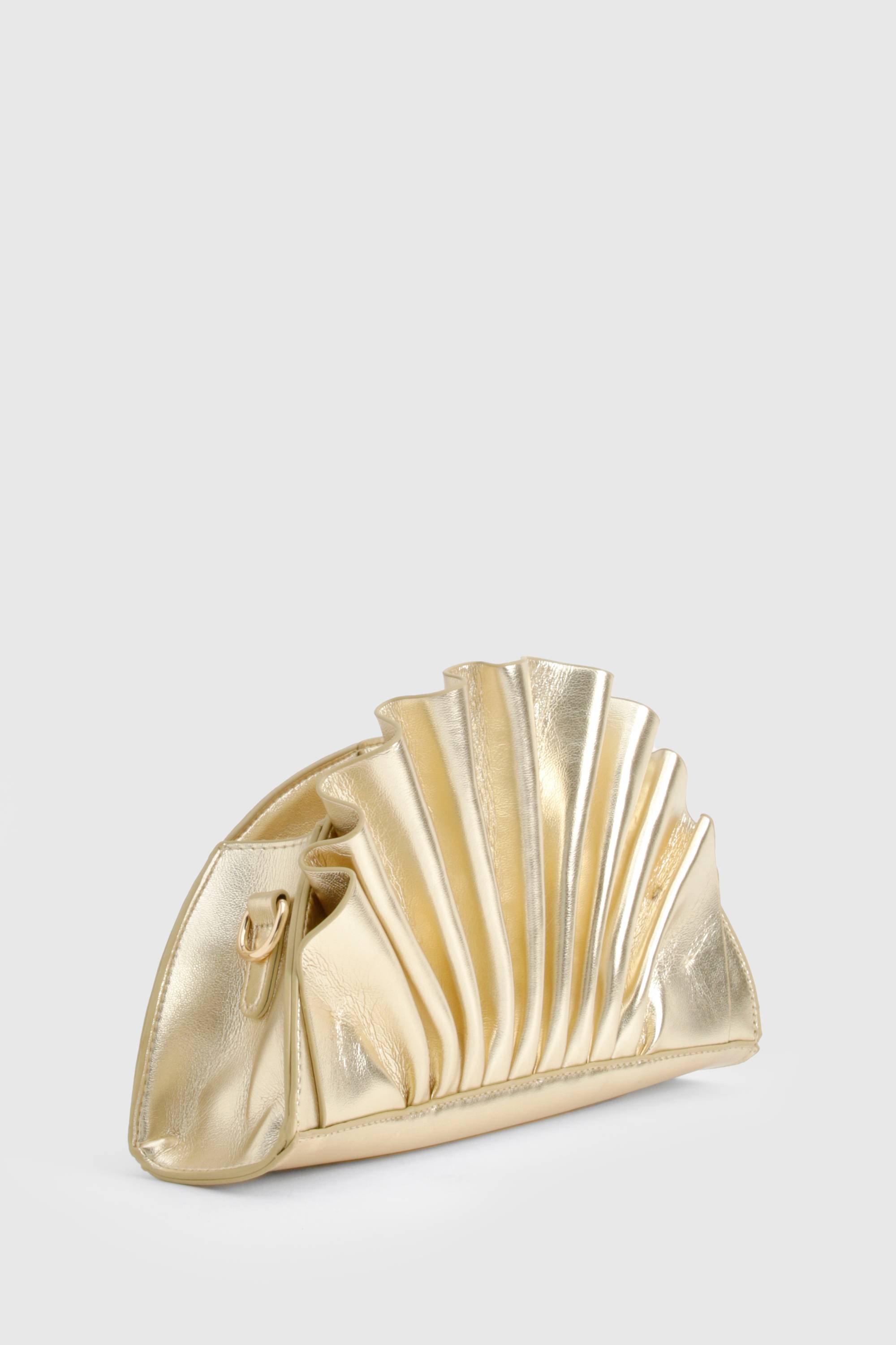 boohoo Pochette métallique à volants