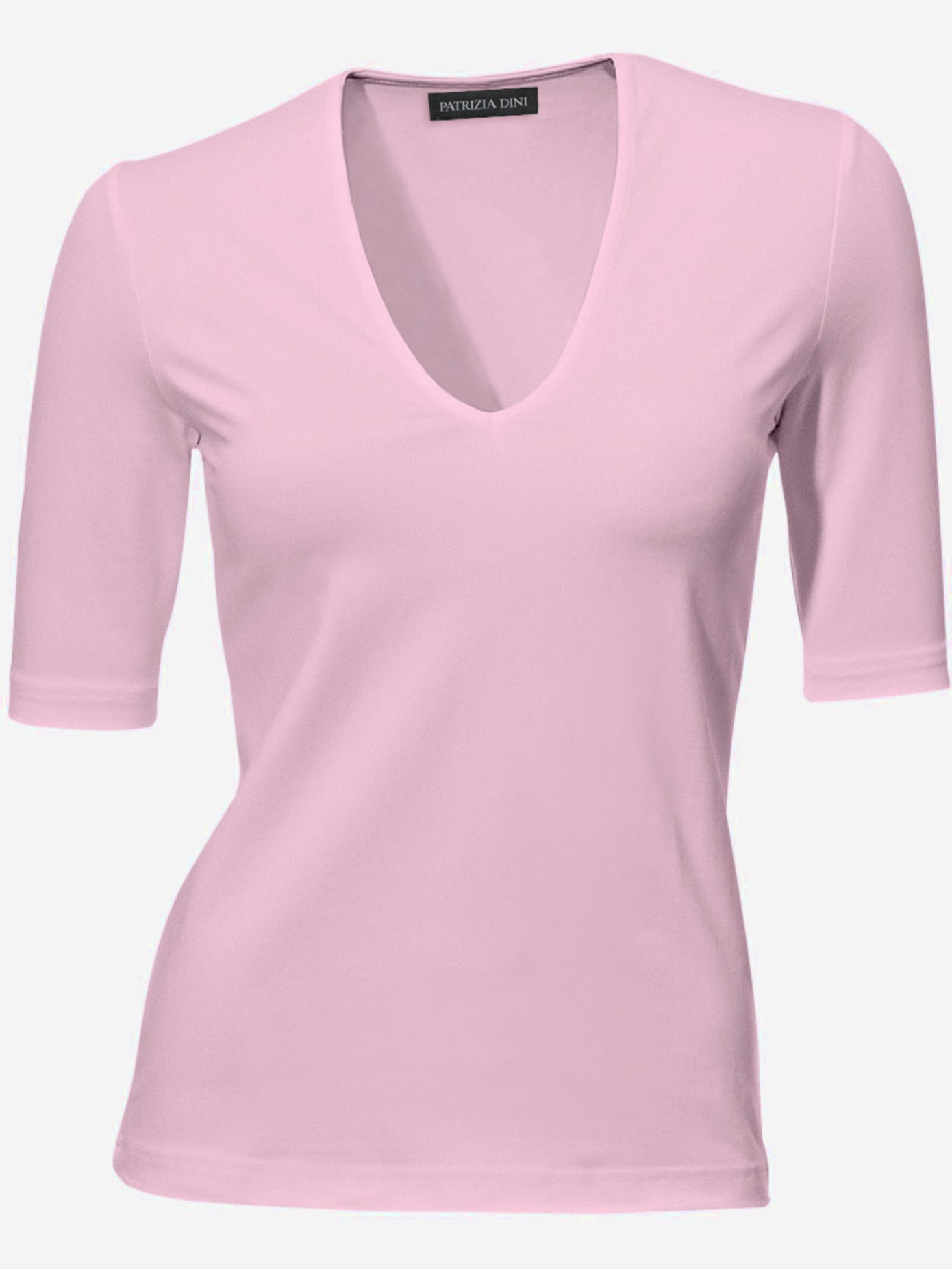 T-shirt en v manches mi-longues et encolure en v féminine