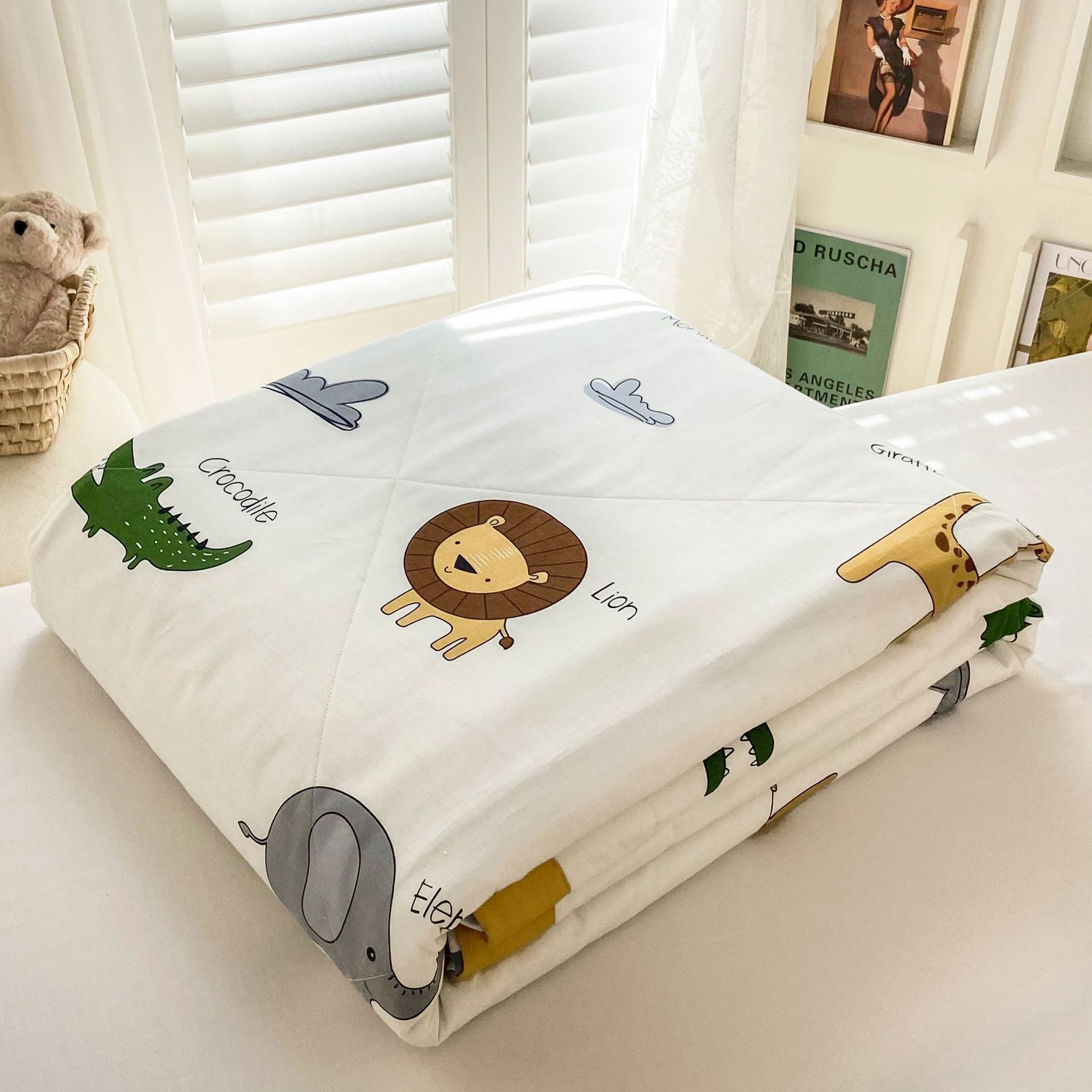 Children Cartoon Summer 100% Pure Cotton Blanket Queen King Size