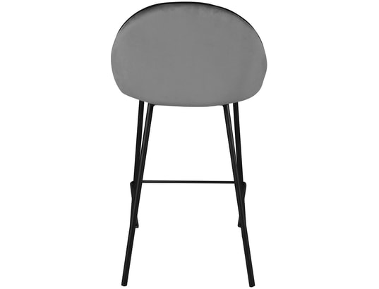 CONCEPT1 - Tabouret de bar Lot de 2 T. Maya anthracite velours (bar)