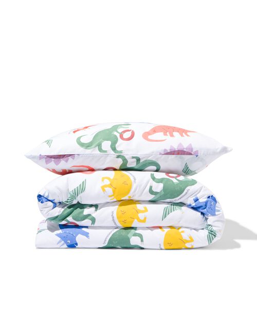 housse de couette coton doux enfant 140x200 dino