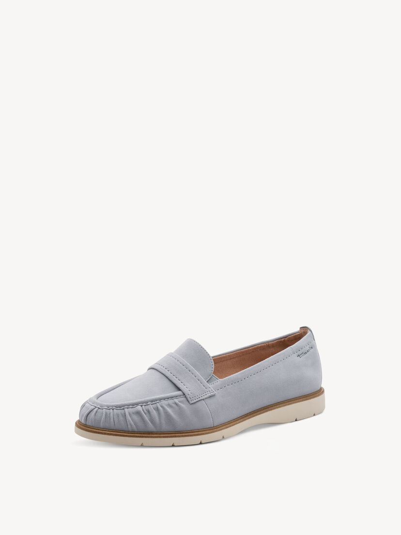 Leren Instappers - blauw