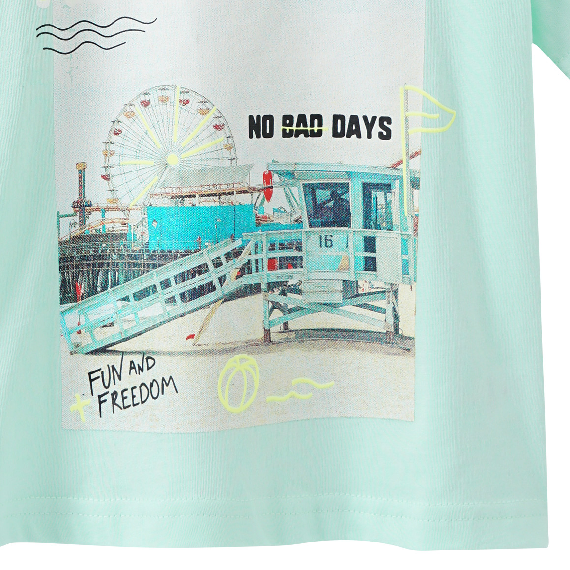 Topolino Jungen T-Shirt mit Foto-Print hellgrün