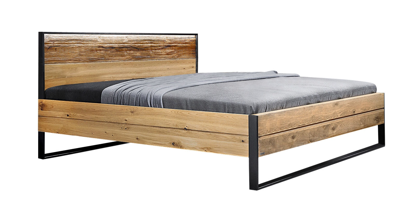 TRAUMWERKSTATT Bett STEEL 180 x 200 cm braun/ schwarz