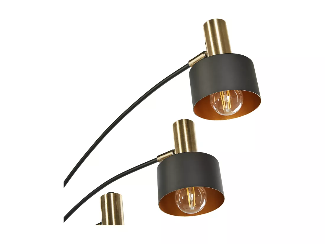 Lampadaire ANBESA Réglable Métal Noir