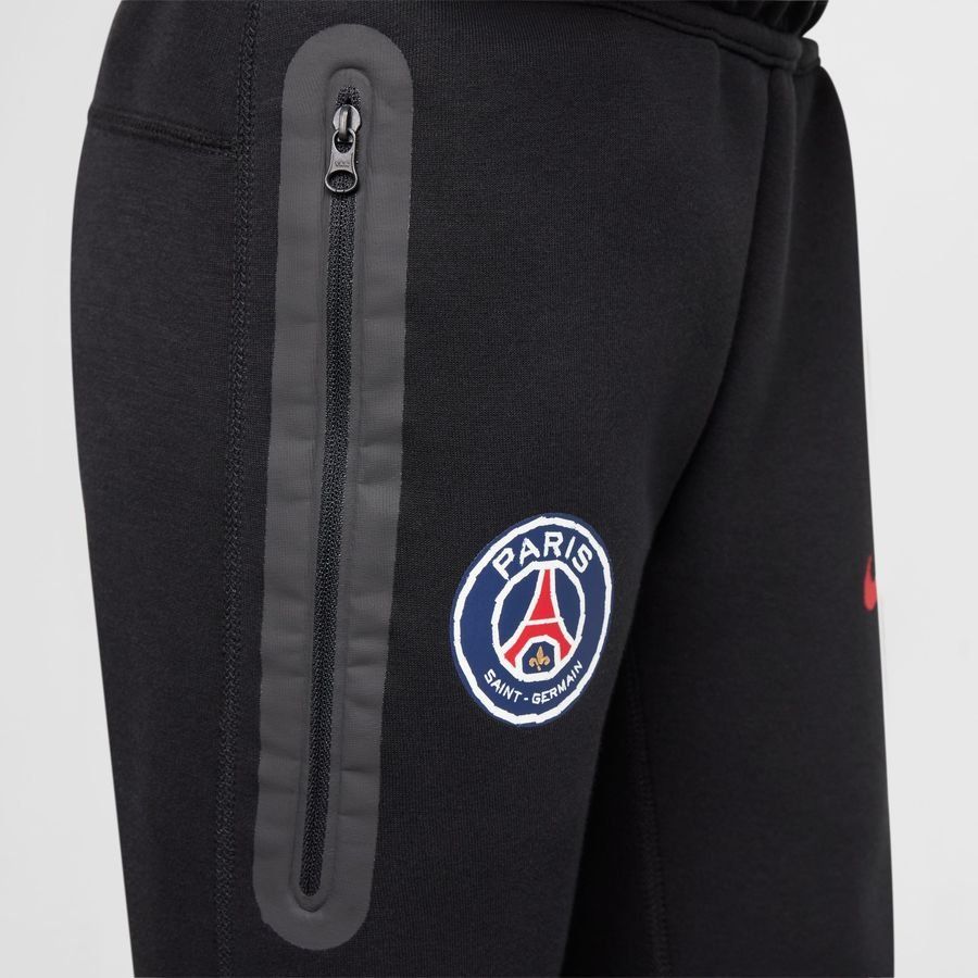 Paris Saint-Germain Bas de Survêtement NSW Tech Fleece - Noir/Rouge Enfant