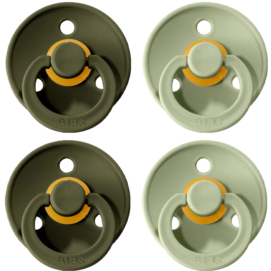 BIBS® Schnuller Colour Sage  Hunter Green 6-18 Monate, 4 Stk.