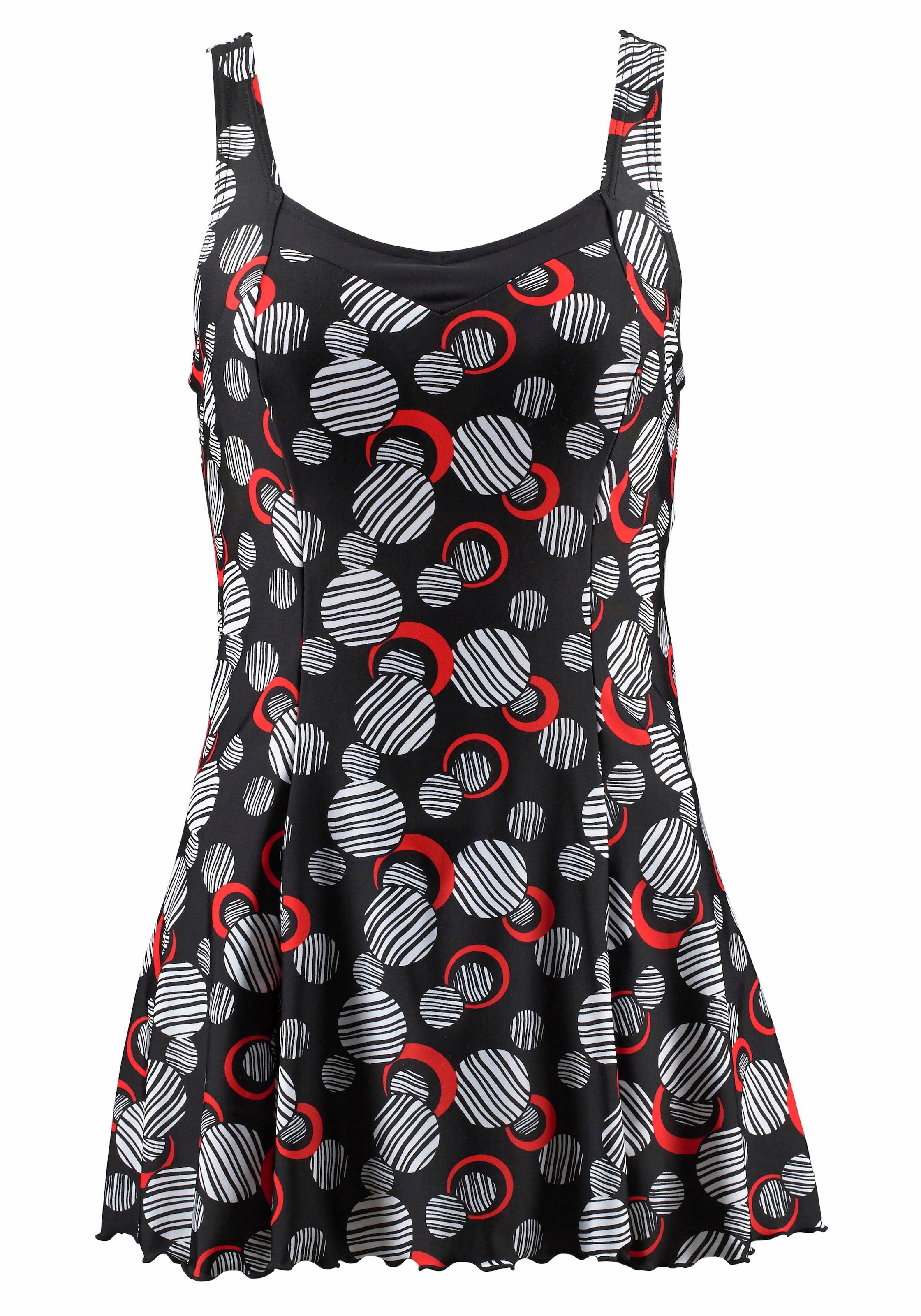 LASCANA Badekleid , mit modischen Kreisen und Shaping-Effekt