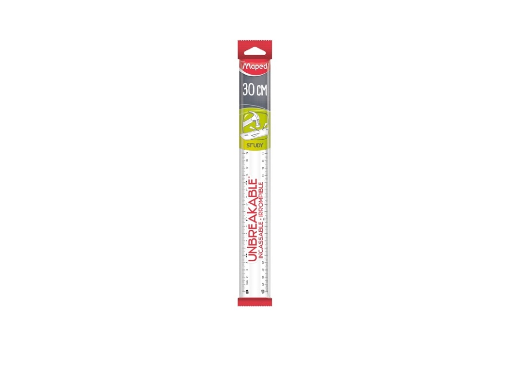 RÉGUA STUDY MAPED INQUEBRÁVEL 30CM