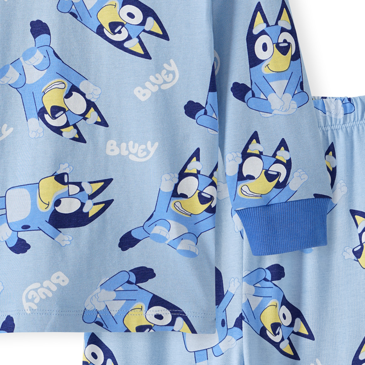 Topolino Bluey Schlafanzug mit Allover-Print hellblau