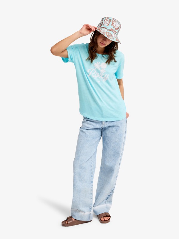 Oceanwave Regular Slub T-Shirt à manches courtes Bleu Femme