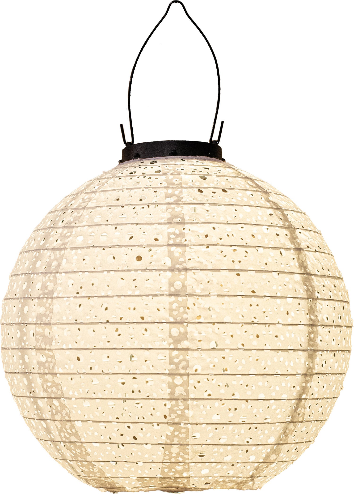 Solar lampion Marrakesh wit D 25,5 H 25,5 cm