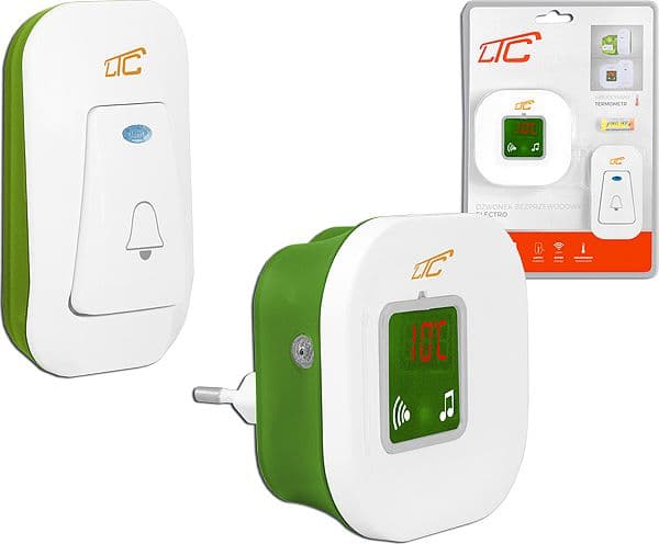 LTC trådløs ringeklokke med termometer (LXDZ1)