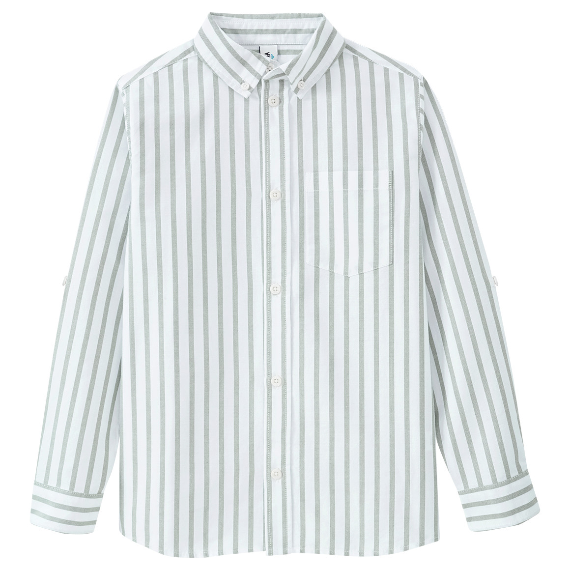 Yigga Jungen Hemd mit Streifen oliv / weiss