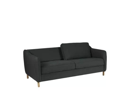 Vornay - Canapé convertible express 3 places en tissu - Gris anthracite