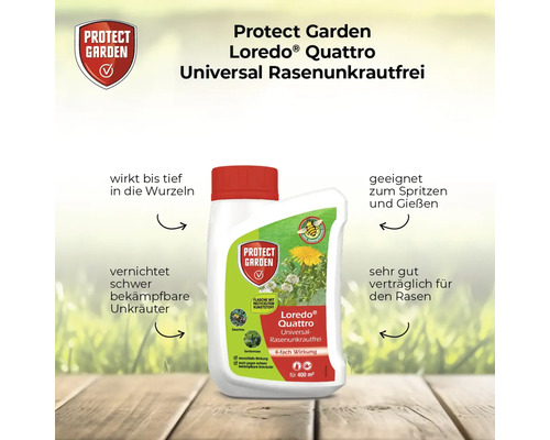 Onkruidverdelger voor gazons Protect Garden Loredo Quattro Concentraat 100 ml voor 100 m²