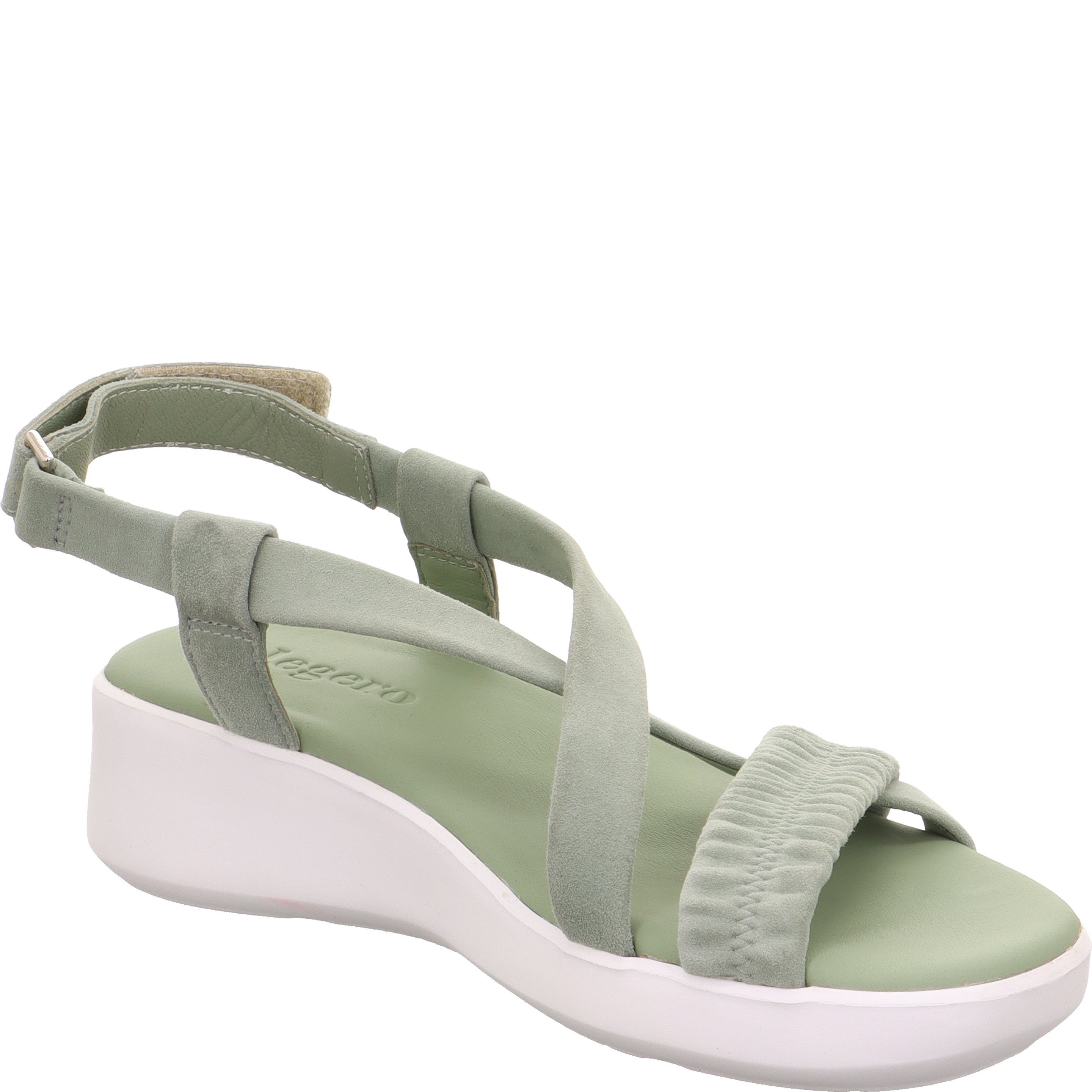 legero EASY Damen  Sandale mit Klettverschluss - Farbe: Mint - Größe: 37
