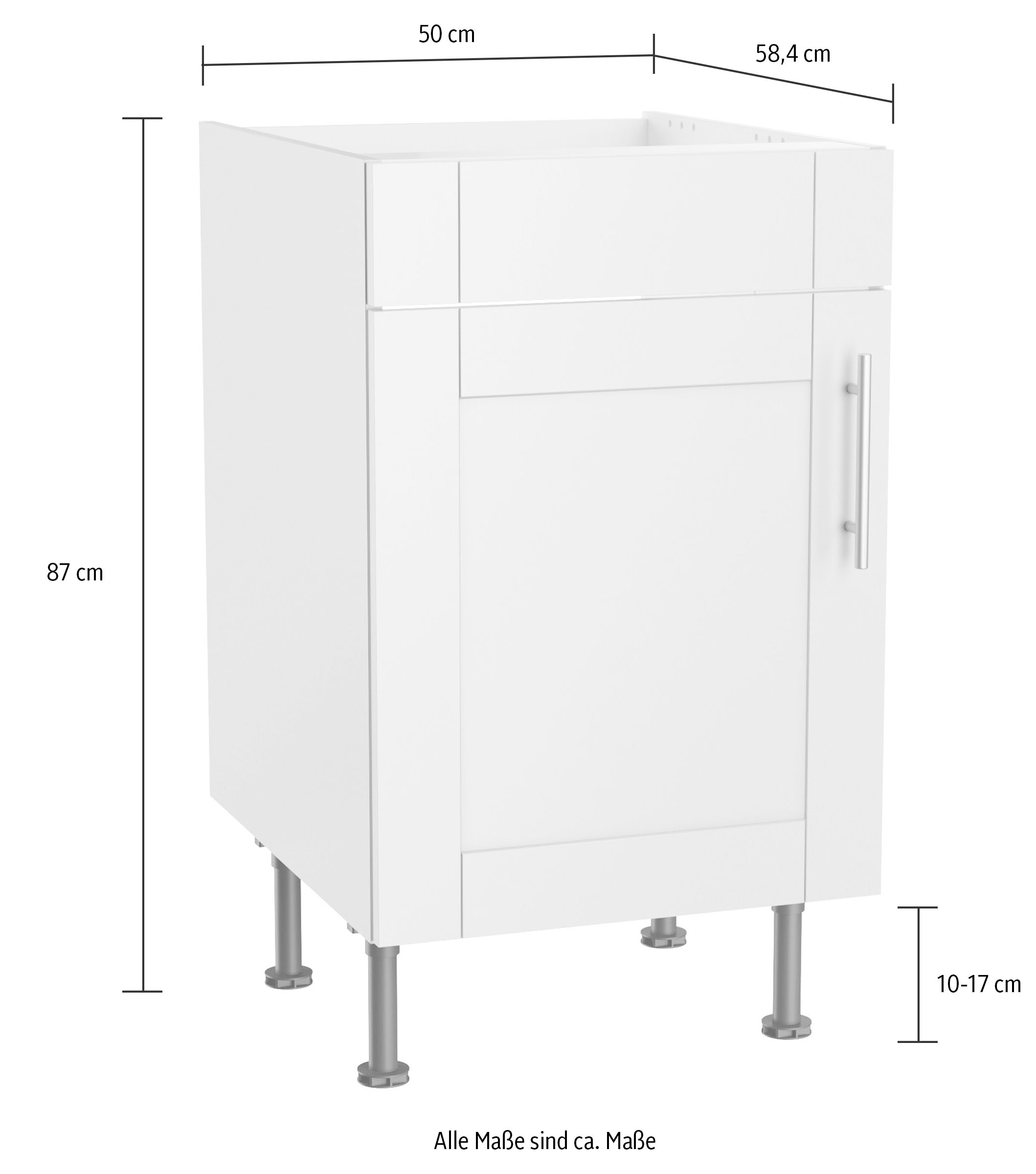 KOCHSTATION Spülenschrank »KS-Ahus« Breite 50 cm