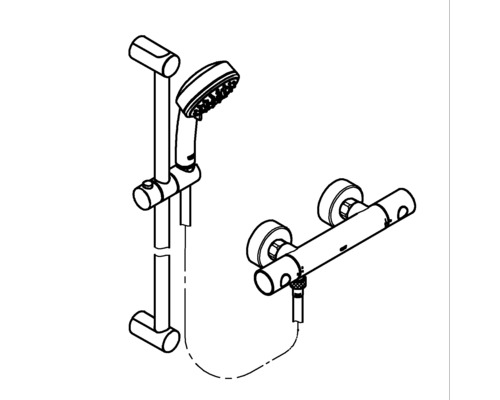 GROHE douchemengkraan met thermostaat GROHTHERM 800 COSMOPOLITAN chroom 34769000