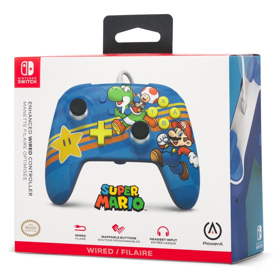 PowerA Enhanced Wired Controller for Nintendo Switch - Mushroom Kingdom Friends