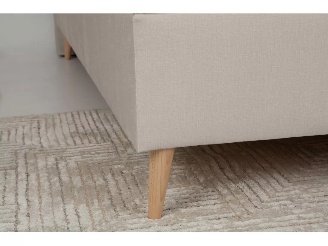 LIT BOXSPRING avec coffres de lit et surmatelas Scarlett 180x200 cm, Fancy 06 (Beige clair)