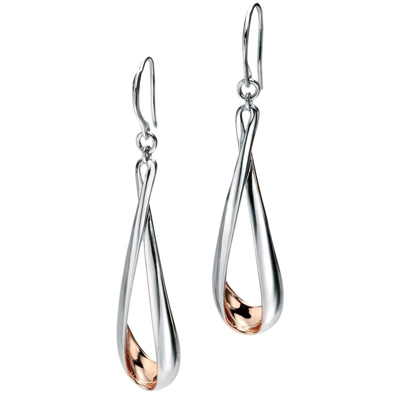 Boucle d'oreille  plaqué Or rose en argent 925/1000