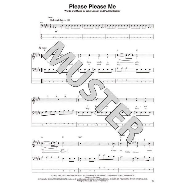 Hal Leonard The Beatles 1962-1966 Bass