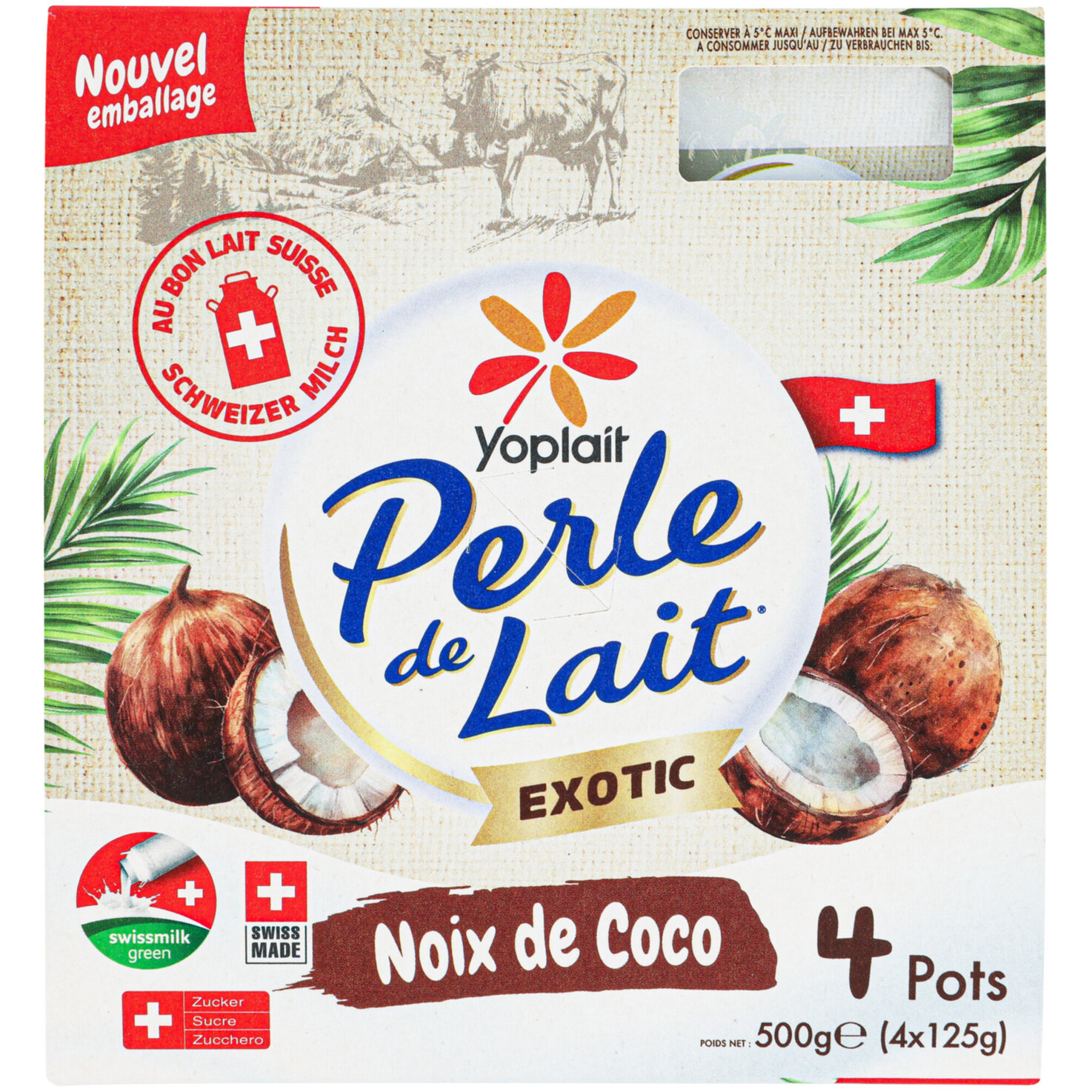 Yoplait Joghurt Perle de lait Coco 4x125g