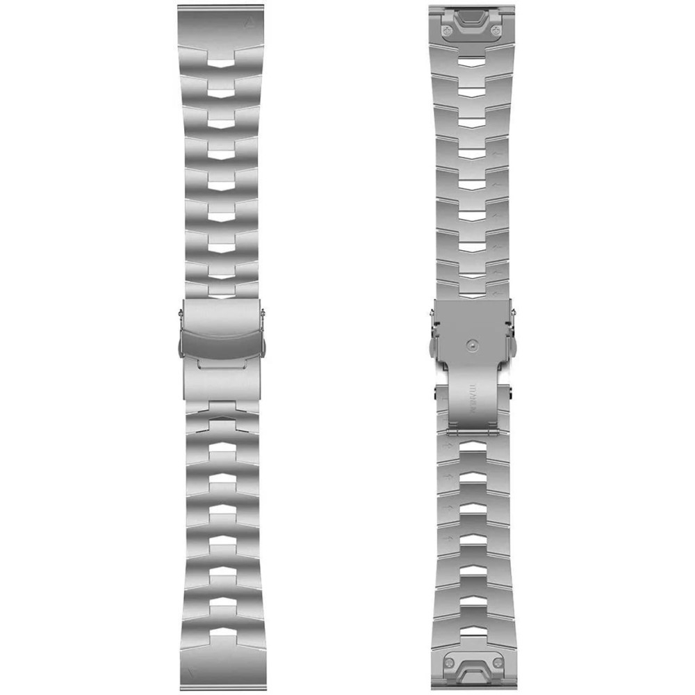 Garmin Fenix 6 / 6 Pro / 5 / 5 Plus / Forerunner 935 Edelstahl Armband mit Butterfly Verschluss (Gelenkumfang: 220mm) - Silber