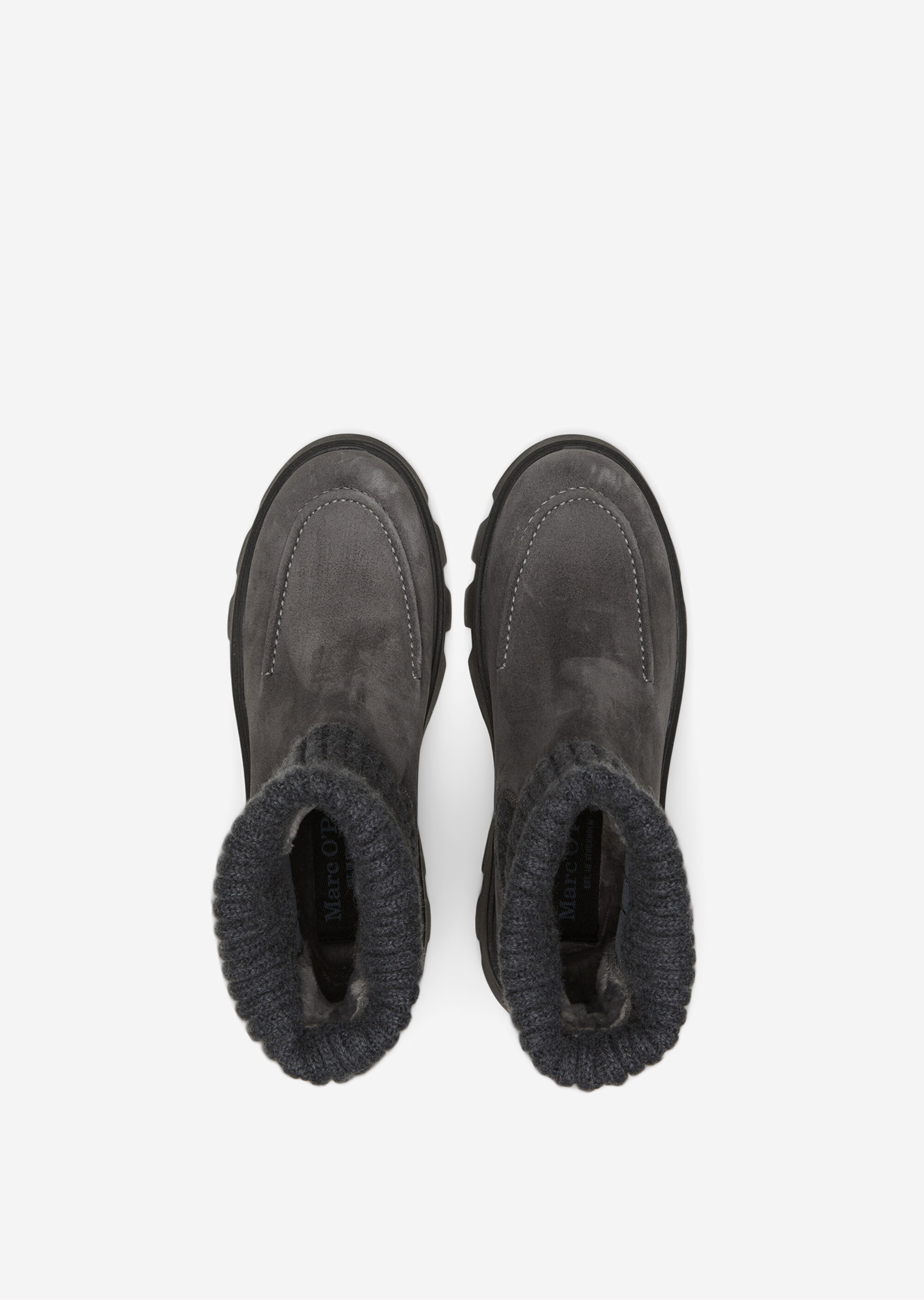 Chelsea-Boot mit Strickumschlag