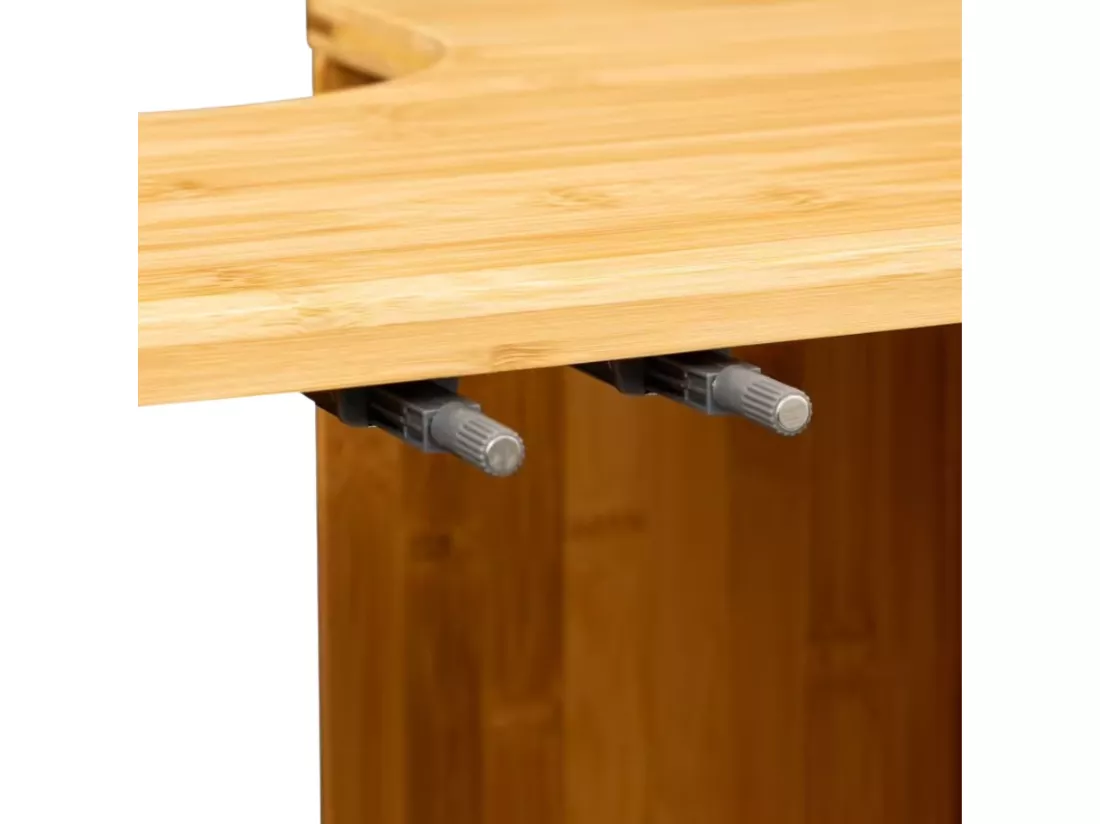 Meuble évier en bambou avec 1 niveau 80x69.6x33.5cm 7house