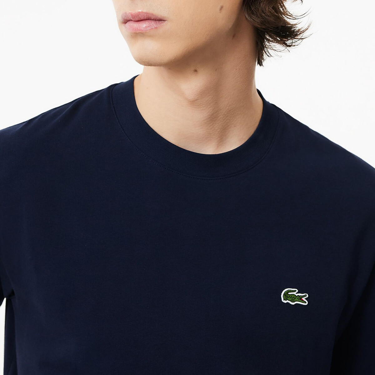 Camiseta LACOSTE em malha com gola redonda