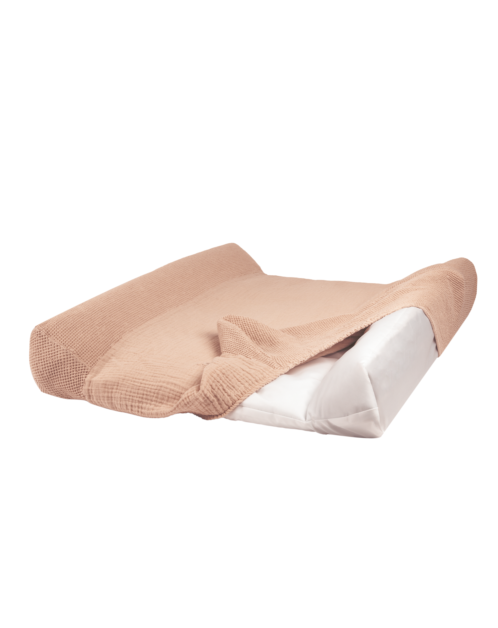 Housse de matelas à langer wabi-sabi en coton lavé | Rose