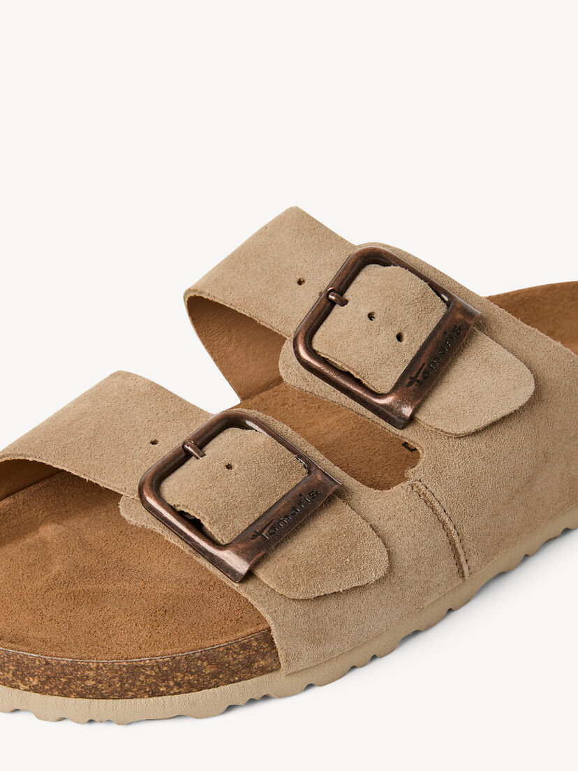 Leren Slipper - beige