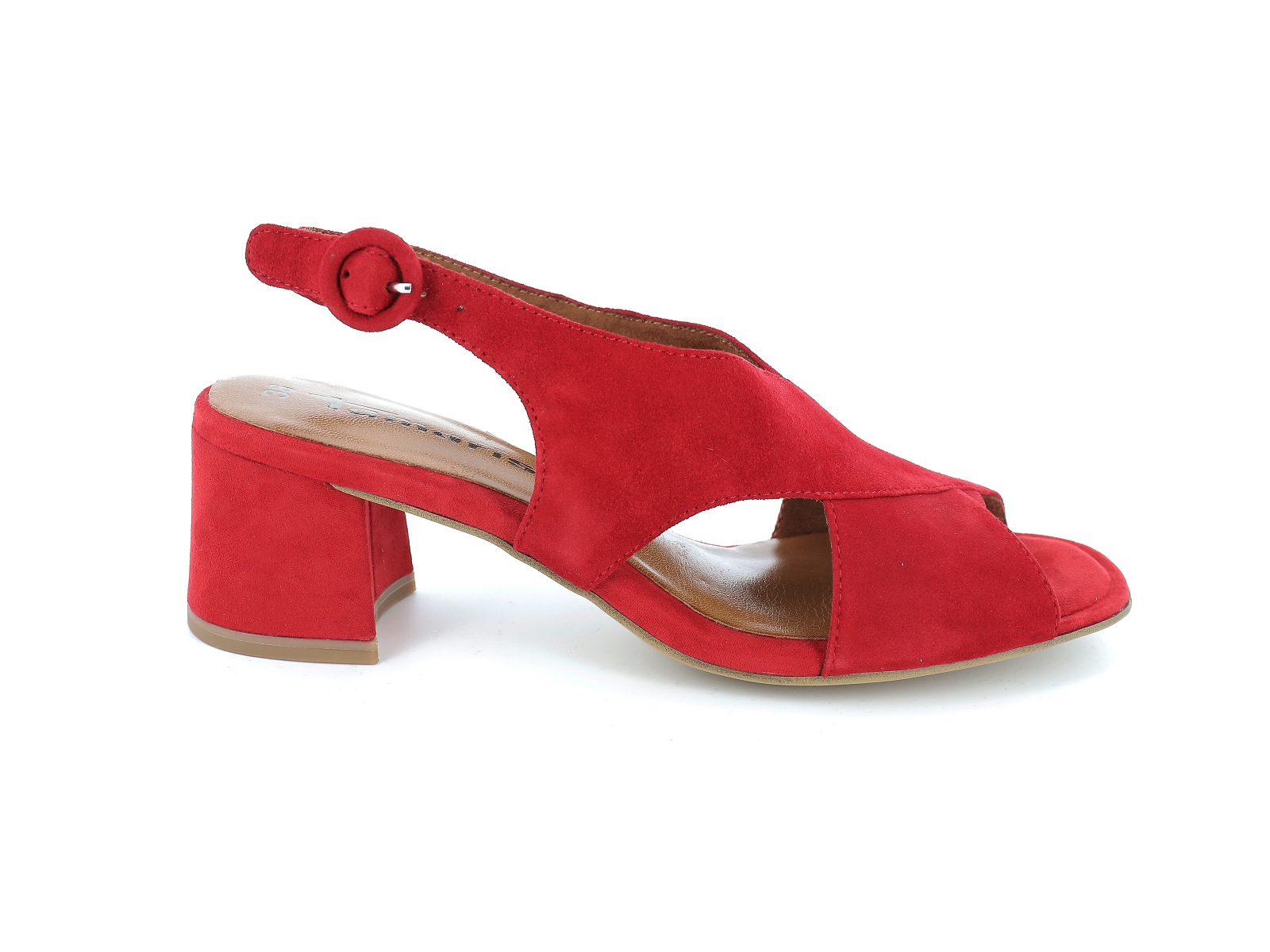 Tamaris-28357 Cuir Velours Rouge