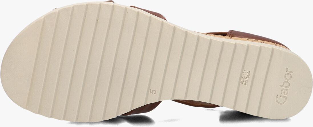 cognac gabor sandalen met hak 782