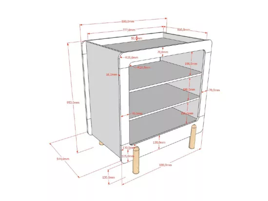 Chambre complète lit 60x120 table à langer et armoire 3 tiroirs Smile Blanc