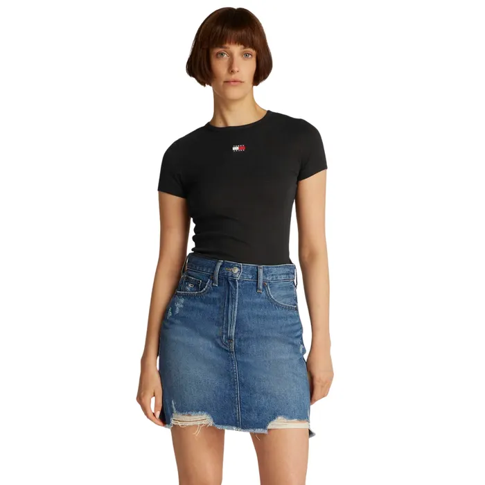 Tommy Hilfiger Slim Badge Ribbed Shirt Dames