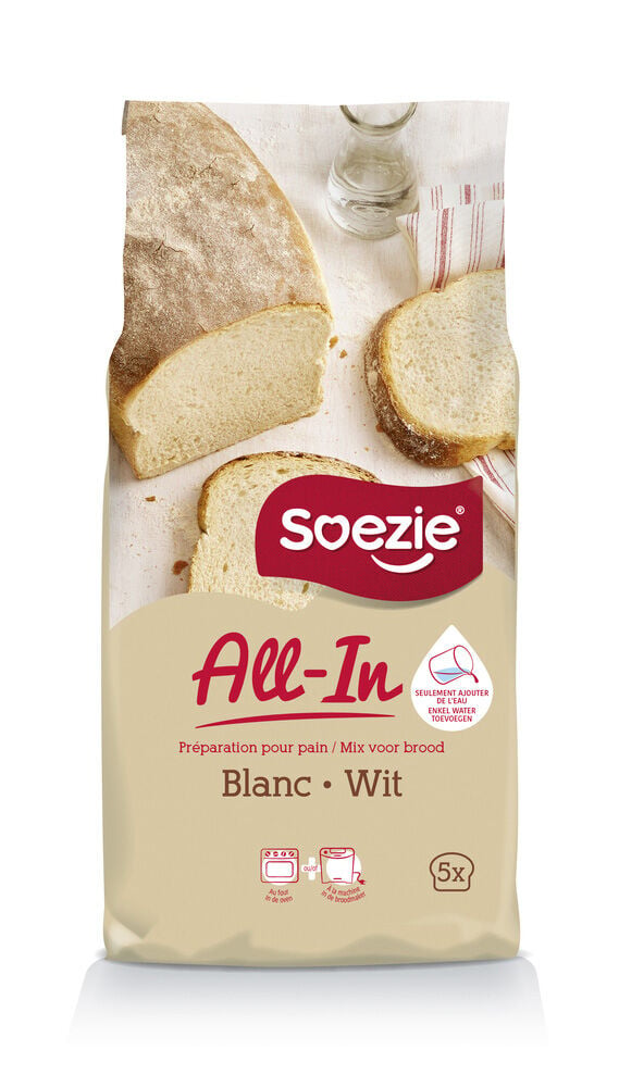 Soezie All-in-mix Wit brood - Broodmeel - 2.5 Kilogram