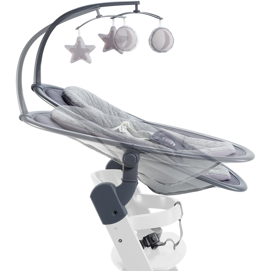 babyGO Hochhstuhl-Set Newborn Family White  Grey