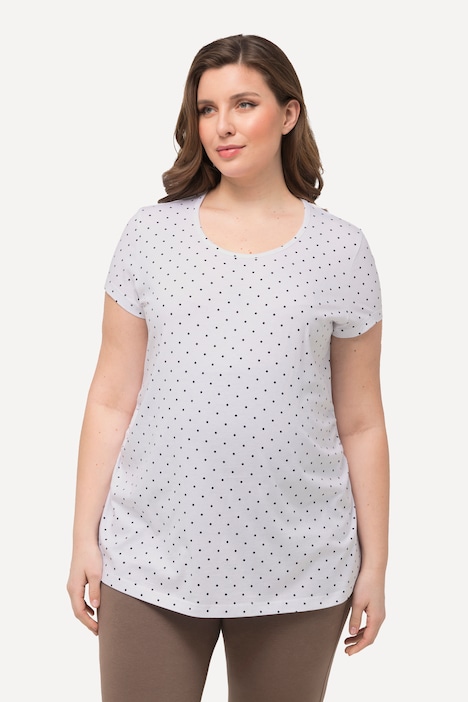 Bellieva-T-Shirts, 2er-Pack, Rundhals, Halbarm, seitl. Raffung, Biobaumwolle, GOTS