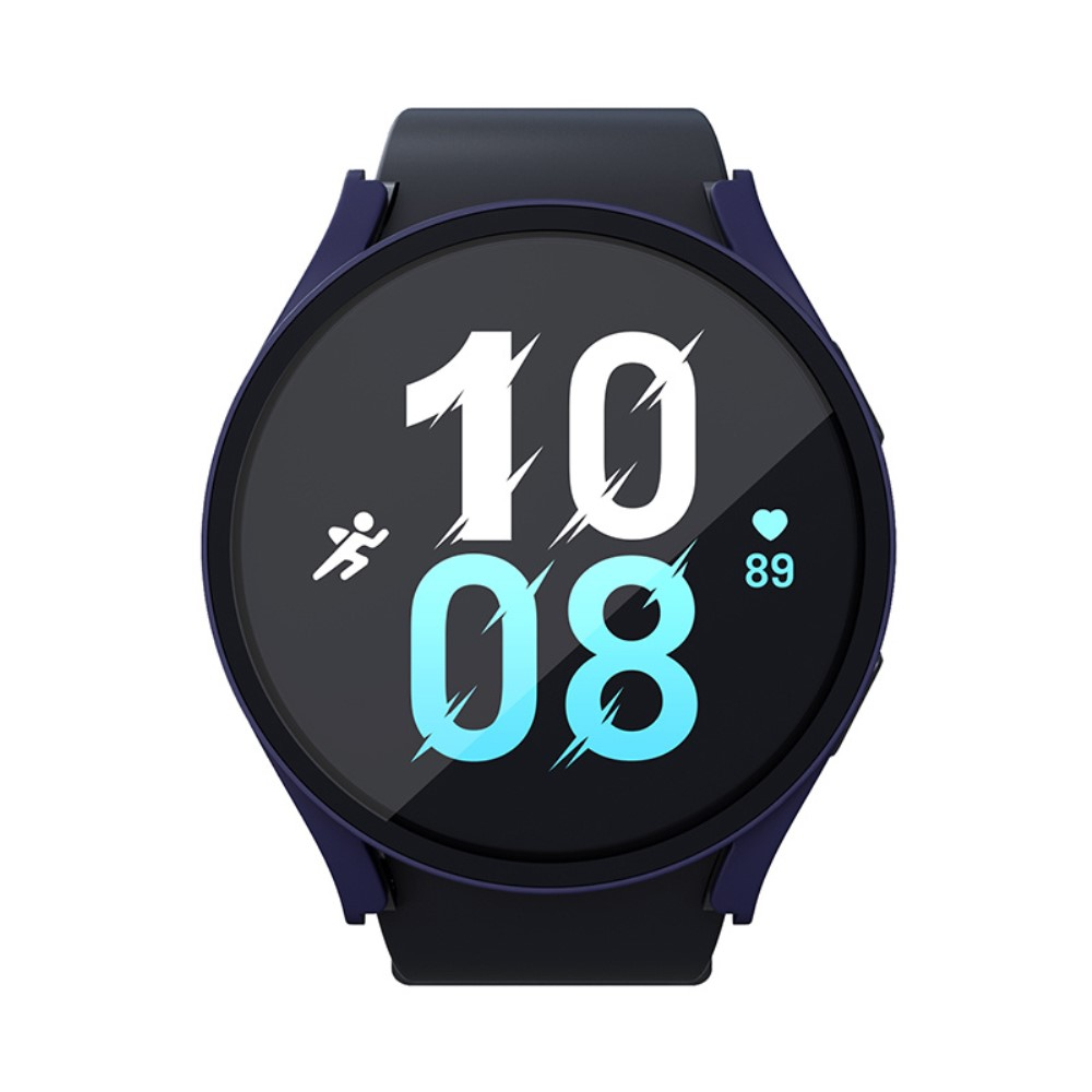 Samsung Galaxy Watch 5 / 4 (44 mm) Hardcase Bumper   Display Schutzglas - Dunkelblau
